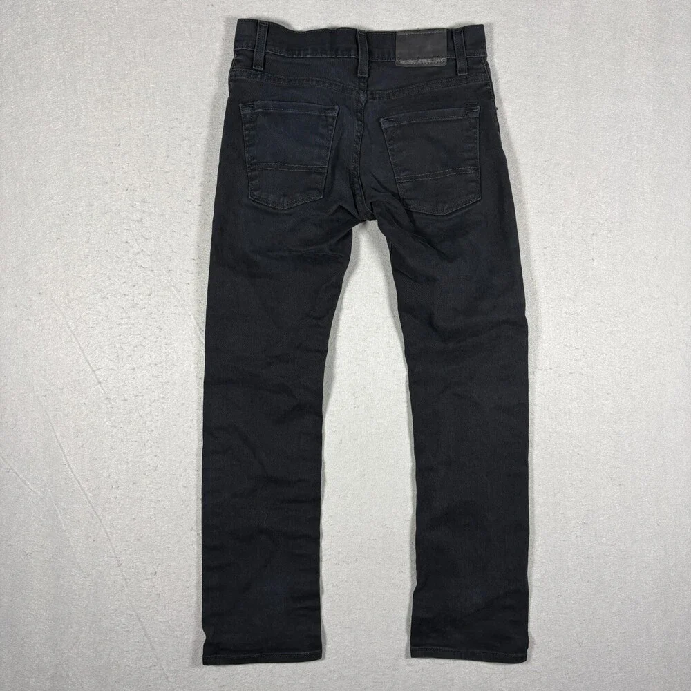 Denizen Levi's 216 Boys Skinny Fit Jeans Adjustable Waist Black Denim Size 10R